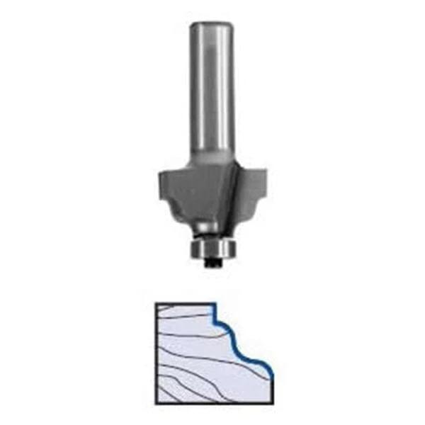 3172 Wavy Edge Router Bit 1/2" SH 1/8" R 1-1/4" D X 3/4" CL X 2-1/2" OL
